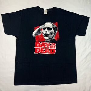 Vtg Day Of The Dead Mens T-Shirt XL Y2K Movie Black Short Sleeve A9